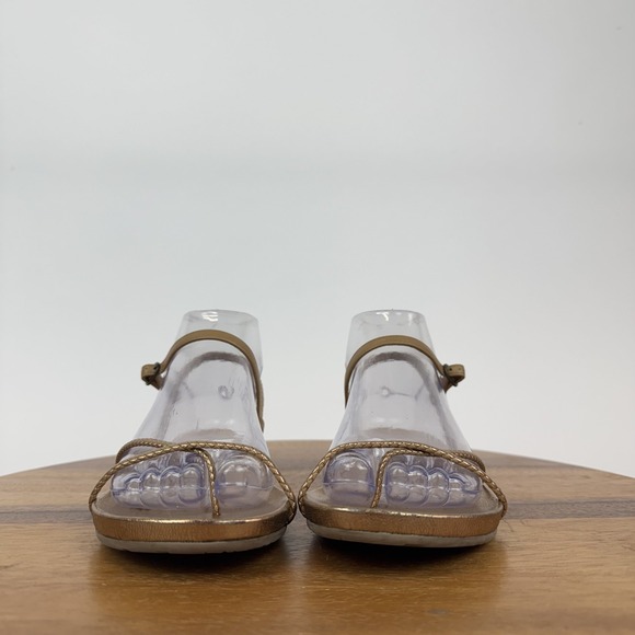 New Womens Pedro Garcia Metallic Braided Slingback Wedge Sandals Size EU 37 NWOB - Picture 3 of 9